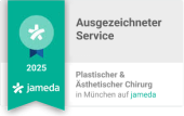 Jameda Siegel 2025 Ausgezeichneter Service Plastischer und Ästhetischer Chirurg in München