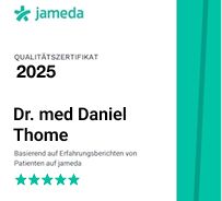 Jameda Siegel Qualitätszertifikat Dr. med. Daniel Thome